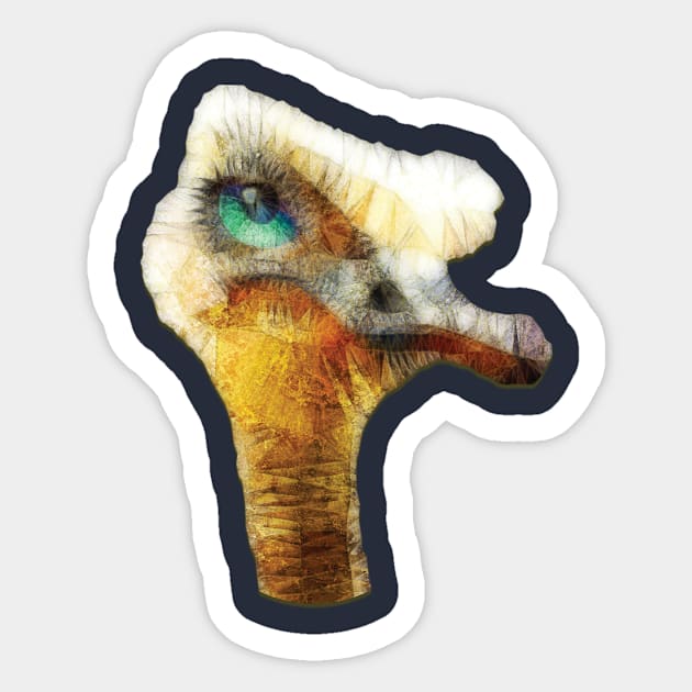 Funny Ostrich Sticker by Ancello